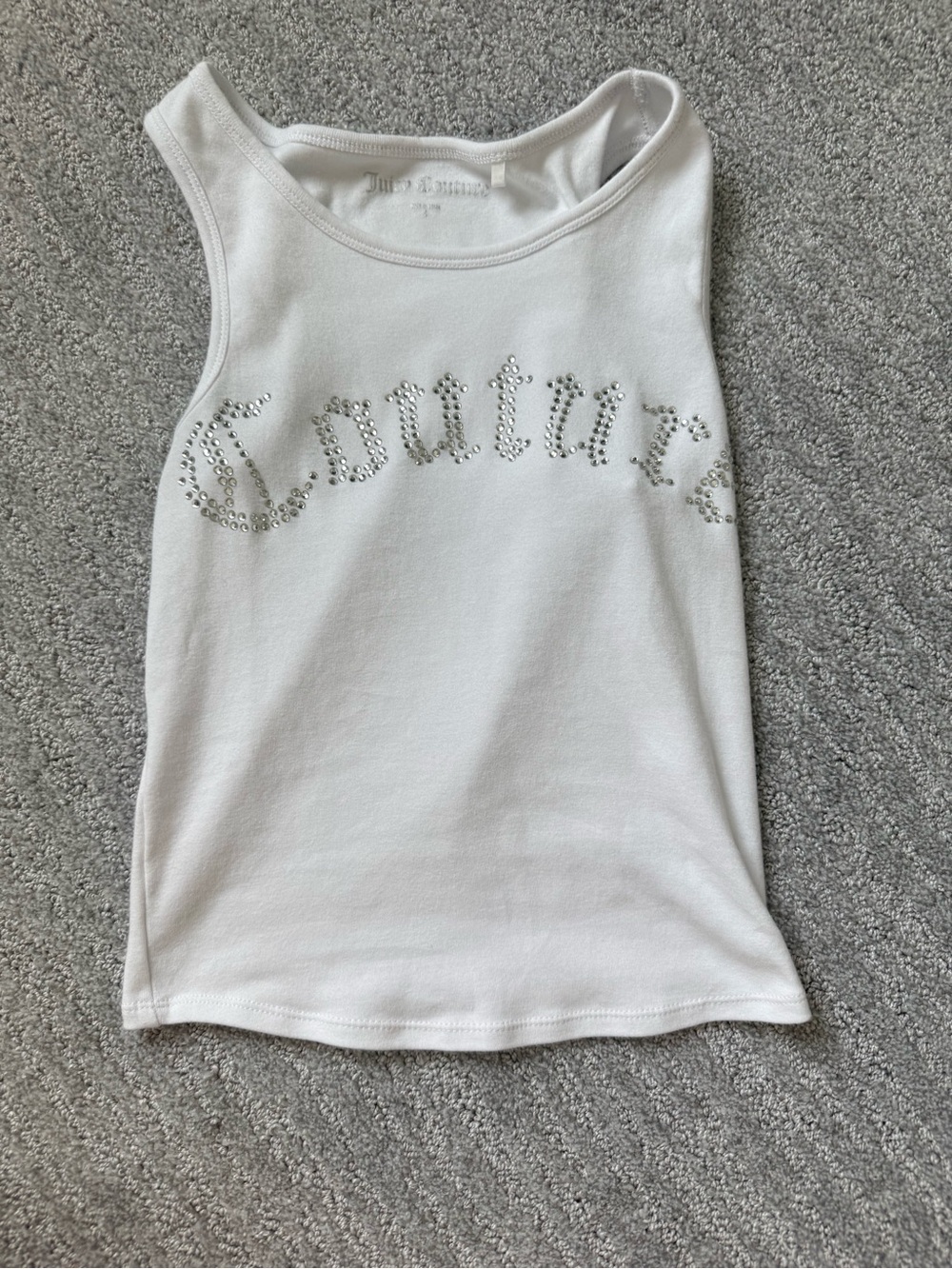 Vintage juicy couture tank top with white rhinestones